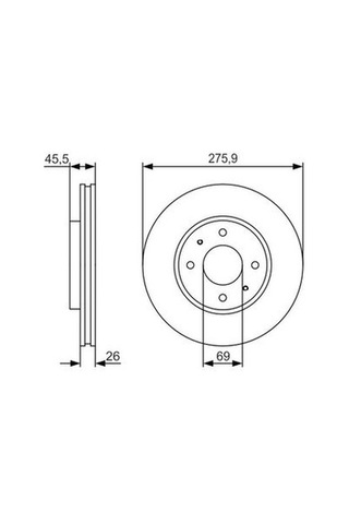 Mitsubishi Lancer 1.3 2003-2010 Bosch Ön Disk 276mm 2 Adet