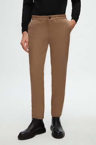 Twn Slim Fit Koyu Bej Armürlü Chino Pantolon 5ecc3s208232m Bej