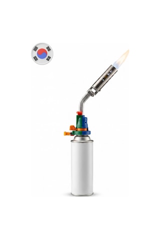 Kıng Profesyonel Multifonksiyonel Otomatik Gaz Pürmüz Başlık Torch Tkt-205 Mavi - Turuncu