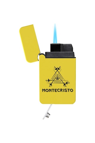 Montecristo Plastik Jet Alev Delicili Puro Çakmağı Sarı