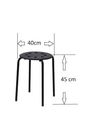 Ikea Marius Tabure Siyah (444166319)