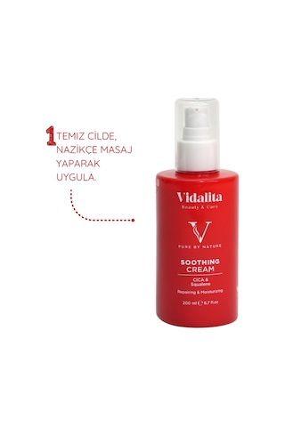 Vidalita Beauty & Care Soothing Onarıcı Nemlendirici Vücut Kremi Cıca & Squalane 200 Ml