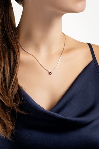 So Chic Aşk Rüyası 18 Ayar Beyaz Altın Kaplama 45 Cm Gümüş Minimal Kolye Beyaz