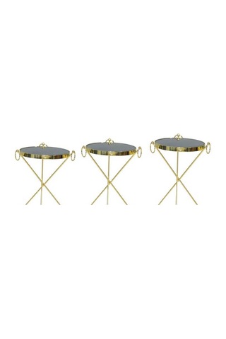 Zigon Brc Küpe Model Sehpa Metal Bakır Roza Renk Ayak Kırılmaz Cam Tabla El Yapım