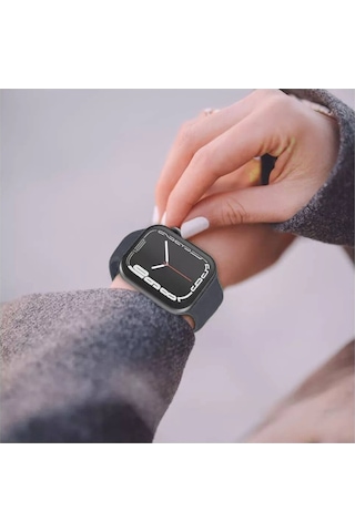 Wozlo Apple Uyumlu Watch 1, 2, 3, 4, 5, 6, 7, 8, Se Silikon Kordon Kayış - M-l Beden 42/44/45mm - Lacivert