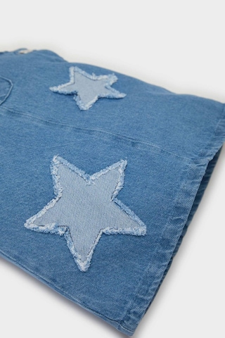 Defacto Kız Bebek Yıldız Nakışlı Salopet Elbise B8219a525smbe394 Mavi