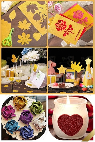 Lila Simli Karton A3 30x40 Cm 10 Lu 1 Paket Simli Fon Kartonu Parıltılı Kağıt Anasınıfı Kreş Etkinlik Proje