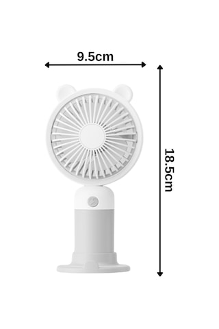 Taşınabililir Mini Usb Şarjlı 3 Kademeli El Masaüstü Vantilatör Fan Soğutucu Ym88216 Gri