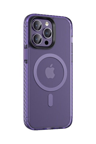 Apple Uyumlu iPhone 14 Pro Max Kılıf Mat Arka Yüzey Wireless Şarj Özellikli Zore Locik Kapak