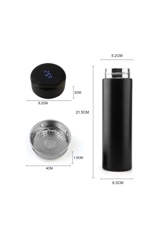 Dijital Sıcaklık Göstergeli Renkli Çelik Termos - 500 Ml 5365 Çok Renkli