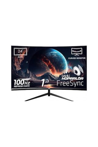 İzoly Vortex 24 İnç 100hz 1ms Fhd Curved Monitör Vga+hdmı Dahili Hoparlör