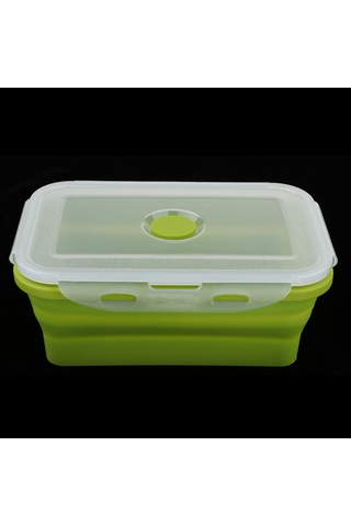 Homyl Katlanır Silikon Öğle Yemeği Kutusu Kase Bento 540ml-yeşil 540ml Yeşil Çok Renkli