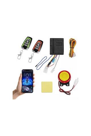Ranyeek Motosiklet Güvenlik Sistemi: Uzaktan Kontrol, Tehlike Alarmı, Keyless Başlatma, 125db Siren, Bluetooth Desteği Cs-159a1