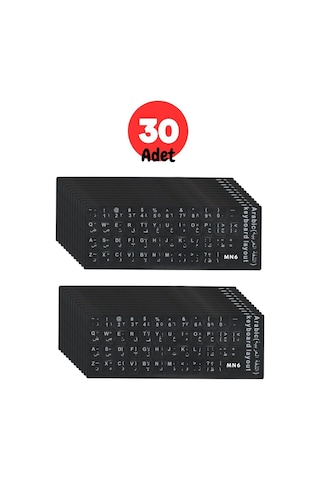 Mn6 Map01 Arapça Klavye Etiketi/silinmez-30 Adet/notebook-pc Uyumlu/arapça Klavye Sticker