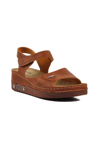 Ayakmod 07-109 Rr Taba Kadın Dolgu Topuk Sandalet 001
