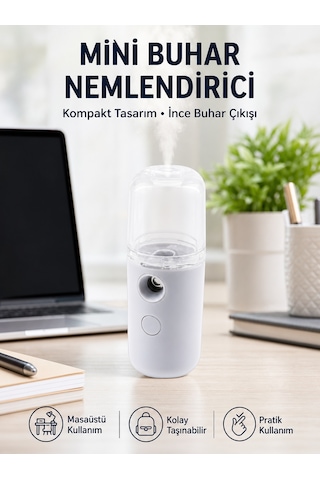 Şarjlı Buhar Nemlendirici Taşınabilir, Enerji Tasarruflu, Kullanım Yeni Nesil