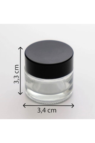Krem Kutusu 10 Ml 20 Adet Boş Şeffaf Cam Kavanoz