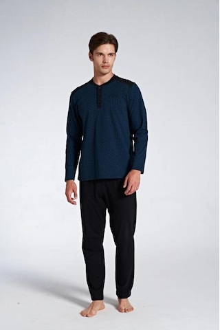 Pijadore Erkek Siyah Viskon Uzun Kollu Pijama Takımı 1747 Siyah