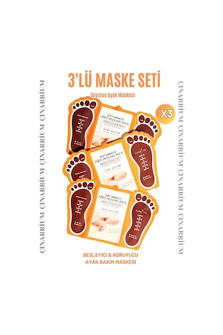 Ayak Peeling Maskesi 3 Lü Soyulma Etkili, Ölü Deri Temizleyici Ve Pürüzsüzleştirici Bakım