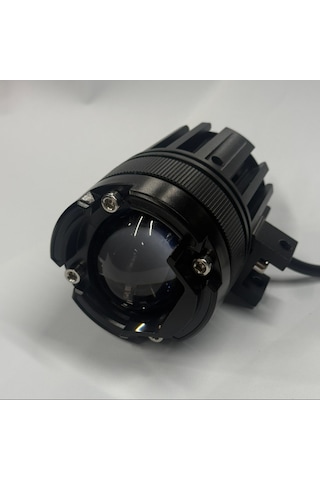 Motosiklet Arazi Aracı Sis Farı Seti Beyaz Sarı Projektör 12-24v 3 Mod Fan Soğutmalı Metal Kasa