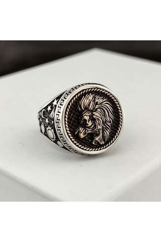 Fkgümüş 925 Ayar Gümüş Aslan Burcu Yüzük