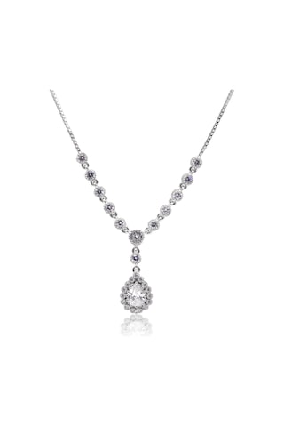 Zirkon Taşlı Damla Model 925 Ayar Gümüş Kadın Üçlü Set 201025665