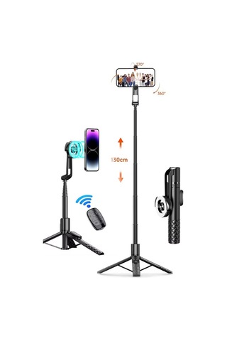 Bluetooth Kumandalı Magsafe Uyumlu Tripod Selfie Çubuğu / 130cm /