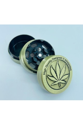 Yaprakdesenli Çelik Metal 3parça Tutun Öğütücü Grinder//30mm--g25