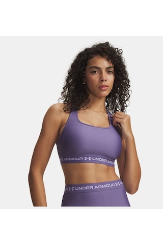 Under Armour Crossback Mid Bra Kadın Bustiyer 1361034-520 Mor