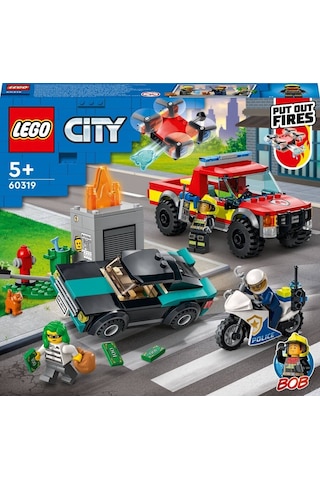 LEGO® City 60319 İtfaiye Kurtarma Operasyonu ve Polis Takibi 60319 295 Parça