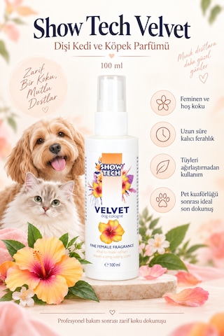 Showtech Velvet Dişi Kedi Ve Köpek Parfümü 100 Ml