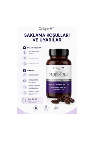 Collagen Forte Platinum Ginseng Plus Multivitamin & Mineraller Collagen Tip 1-2-3 30 Kapsül