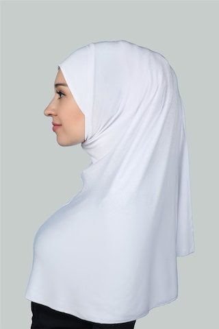 Hazır Türban Pratik Eşarp Tesettür Hijab - Namaz Örtüsü Xl Beyaz