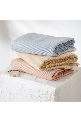 Ecocotton Melinda Terra %100 Organik Pamuk Müslin Bebek Yatak Örtüsü Turuncu