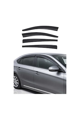 Renault Megane Iıı Hb Hb 2009-2016 Uyumlu Araca Özel Sport Style Akrilik Cam Rüzgarlığı Koyu 4 Parça
