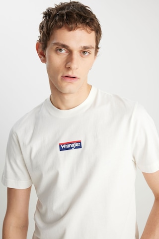 Wrangler Regular Fit Small Logo Beyaz Erkek Kısa Kol T-shirt 000000000102265386 Beyaz