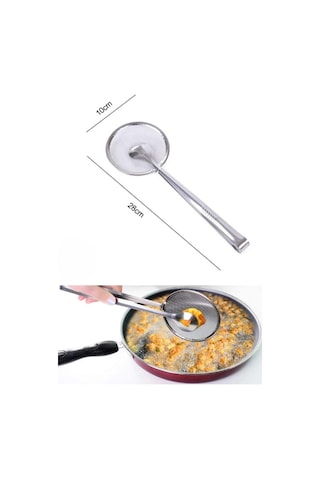 Süzgeçli Kevgirli Haşlama Kızartma Maşası Çok Renkli