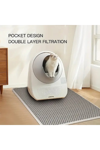 Honeybeeshop Anti Kaydırmaz Kedi Kumu Matı Khaki Xxl 29 53x45 28 İnç Su Geçirmez Ekstra Büyük Çift Katmanlı Eva Kedi Matı 6 Renk Seçeneği