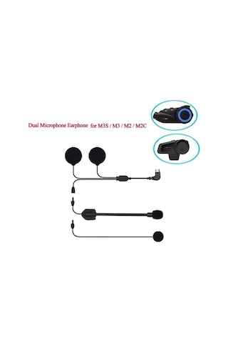 Mikrofonlu Motosiklet Kaskı Kulaklığı Tam/yarım Yüz Kaskları İçin 2 Si 1 Arada Kulaklık Seti