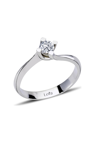 Lova E Renk 0,25 Karat Pırlanta Tektaş Yüzük - 1050080