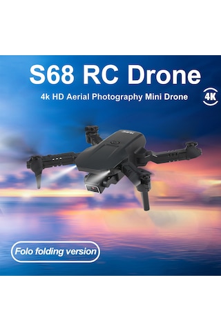Honmex S68 Mini Katlanabilir İha - 4k Kameralı, Çift Pil, Yerçekimi Sensörü, İzleme Uçuşu, Çok Fonksiyonlu Drone