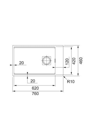Franke KNG 110 - 62 Eviye Mat Siyah
