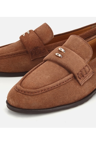 Hotiç Kadın Süet Deri Taba Toka Detaylı Klasik Loafer 01ayh321300a430 01ayh321300a430 Taba