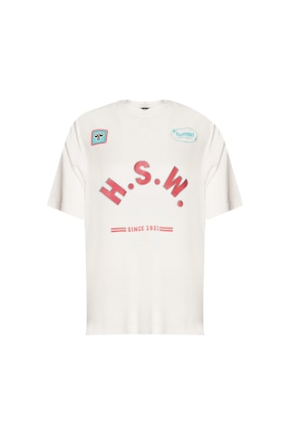 Hummel Nell Oversıze T-shırt S/s Kadın Kısa Kol T-shırt Beyaz Beyaz