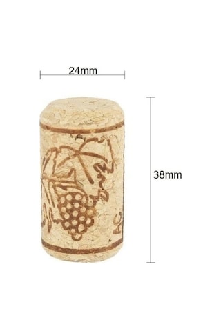 50 Adet Şarap Şişe Ve Yağdanlık Mantarı Çap:23,5mm Boy:38mm