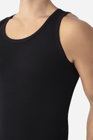 Erkek Siyah Fitilli Kaşkorse Atlet 3'lü Paket Esnek Ve Yumuşak Kumaş Siyah