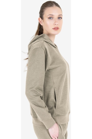 Lescon Bej Kadın Kapüşonlu Sweatshirt 23n-2106