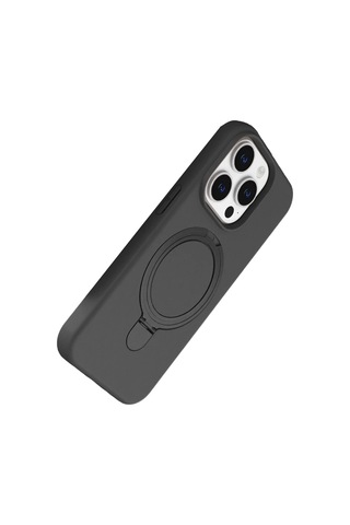 Apple Uyumlu iPhone 14 Pro Max Regal Magsafe Standlı Kapak - Titan Gri