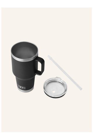 Yeti Termal Kupa 1l , Çift Cidarlı, Paslanmaz Çelik, Pipetli Ve Saplı Siyah
