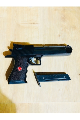 Büyük Boy 30x15 Cm Şarjörlü Boncuklu Plastik Silah 1 Adet